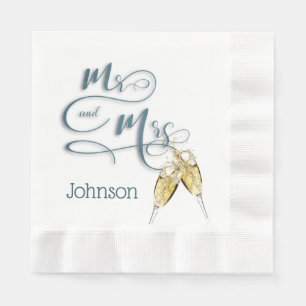 Herr & Frau Champagne Toast Serviette