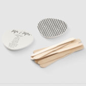 Herr & Frau Classic Script Geometric Wedding Progr Fächer (Non-assembled)