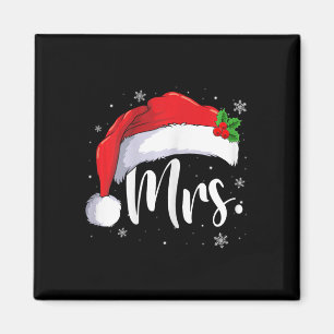 Herr Frau Claus Weihnachten Paare Passend Sein Und Magnet