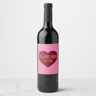 Herr & Frau Crimson Heart Weinetikett