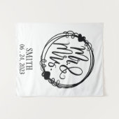 Herr & Frau Custom Wedding Backdrop Wandteppich (Vorderseite (Horizontal))