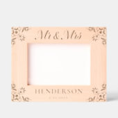 Herr & Frau Elegant Floral Custom Geätzte Rahmen (Vorderseite)