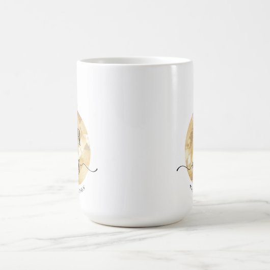 Herr & Frau | Elegant Shimmering Gold Newlyweds Kaffeetasse (Mittel)