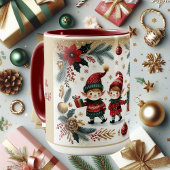 Herr & Frau Elf Merry Christmas Poinsettia Botanic Tasse