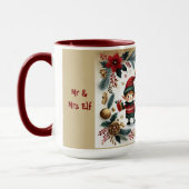 Herr & Frau Elf Merry Christmas Poinsettia Botanic Tasse (Links)