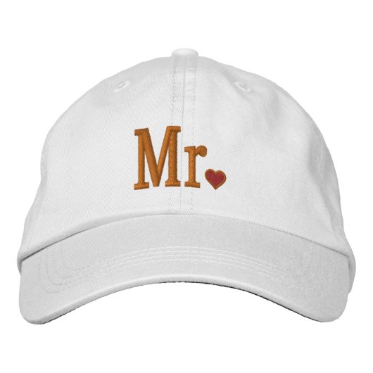 Herr & Frau Embroidery bestickte Cap Baseballkappe (Vorderseite)