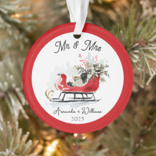 Herr Frau Erstes Weihnachten Einzugsfeier Herr und Ornament
