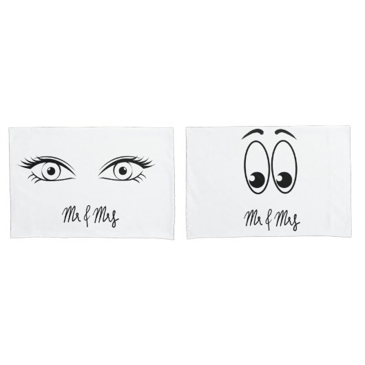 Herr & Frau Eye Pillowcases Kissenbezug (Vorderseite-Set)