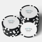 Herr & Frau Familienname Datum Jahr Hochzeit Bogen Pokerchips (Stapel)