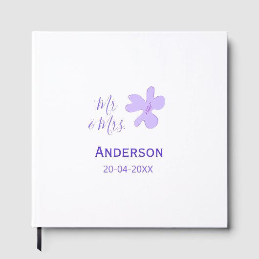 Herr & Frau Familienname Datum Jahr Hochzeitsgesch Gästebuch (Vorderseite)