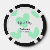 Herr & Frau Familienname Datum Jahr Hochzeitsgesch Pokerchips (Rückseite)