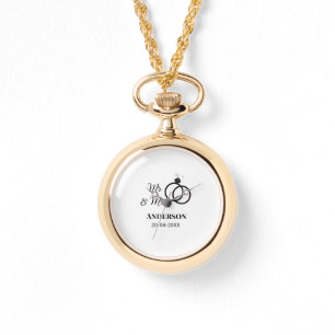 Herr & Frau Familienname Datum Jahr Hochzeitsgunst Armbanduhr