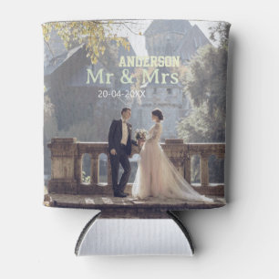 Herr & Frau Familienname Foto Datum Hochzeit Famil Dosenkühler