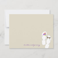 Herr & Frau Flip Flops Beach Hochzeit Danke Karte