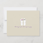 Herr & Frau Flip Flops Beach Hochzeit Danke Karte (Rückseite)