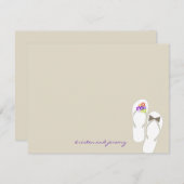 Herr & Frau Flip Flops Beach Hochzeit Danke Karte (Vorne/Hinten)