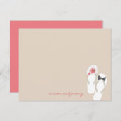 Herr & Frau Flip Flops Beach Hochzeit Danke Karte (Vorne/Hinten)