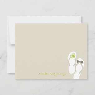Herr & Frau Flip Flops Beach Hochzeit Danke Karte