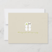 Herr & Frau Flip Flops Beach Hochzeit Danke Karte (Rückseite)