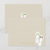 Herr & Frau Flip Flops Beach Hochzeit Danke Karte (Vorne/Hinten)
