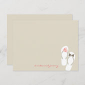 Herr & Frau Flip Flops Beach Hochzeit Danke Karte (Vorne/Hinten)