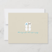 Herr & Frau Flip Flops Beach Hochzeit Danke Karte (Rückseite)