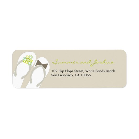 Herr & Frau Flip Flops Beach Hochzeitsplatten (Vorne)