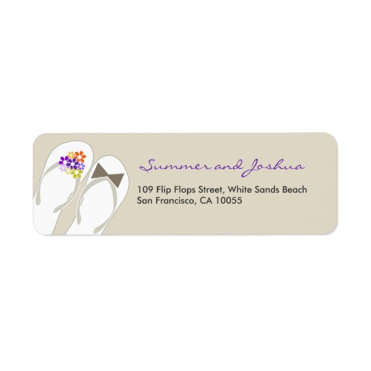 Herr & Frau Flip Flops Beach Hochzeitsplatten (Vorne)