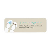 Herr & Frau Flip Flops Beach Hochzeitsplatten (Vorne)