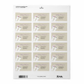 Herr & Frau Flip Flops Beach Hochzeitsplatten Adressaufkleber (Vorne)