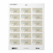 Herr & Frau Flip Flops Beach Hochzeitsplatten Adressaufkleber (Vorne)