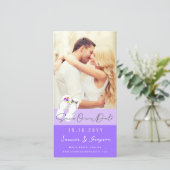 Herr & Frau Flip Flops Daisies Beach Wedding Foto Save The Date (Stehend Vorderseite)