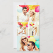 Herr & Frau Flip Flops Daisies Beach Wedding Foto Save The Date (Rückseite)