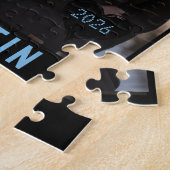 Herr & Frau Foto Block Herz Jubiläum Name Puzzle (Seite)