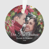 | Herr & Frau Foto Ornament (Vorderseite)