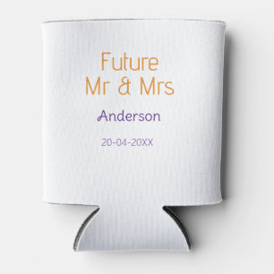 Herr & Frau fügen Familienname Datum Jahr Hochzeit Dosenkühler