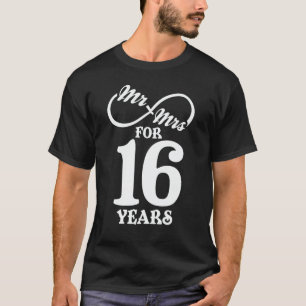 Herr & Frau für 16 Jahre 1. Hochzeitstag T-Shirt