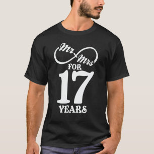 Herr & Frau für 17 Jahre 1. Hochzeitstag T-Shirt