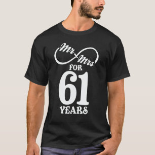 Herr & Frau für 61 Jahre 1. Hochzeitstag T-Shirt