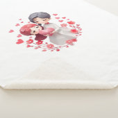 Herr & Frau | Gemeinsam für immer" Couple's Blanke Sherpadecke (3/4)