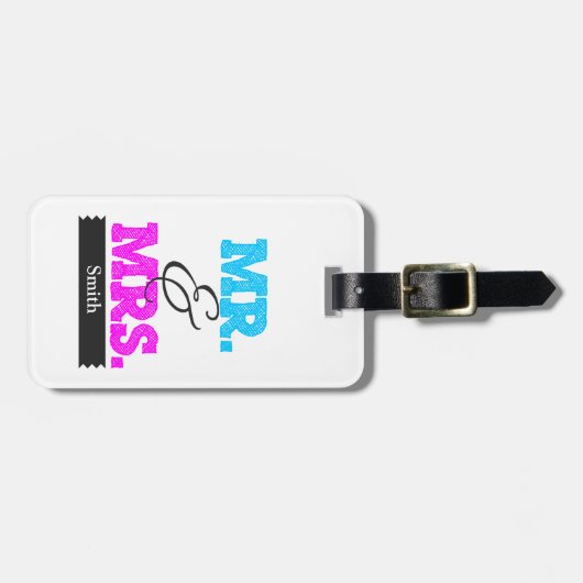 Herr & Frau Gepäckanhänger (Vorderseite horizontal)