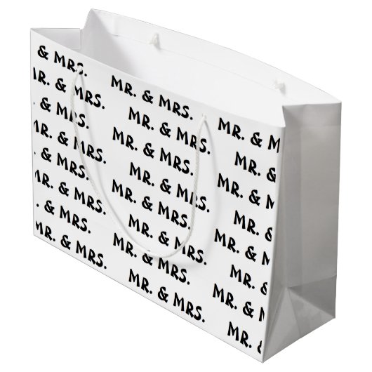 "Herr & Frau" Geschenktüte (Rückseite Schrägansicht)