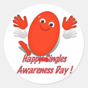 Herr (Frau) glücklich Runder Aufkleber