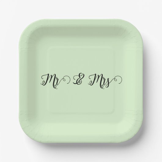Herr & Frau Green Pappteller (Vorderseite)