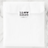 Herr & Frau Hearts Sticker (Tasche)