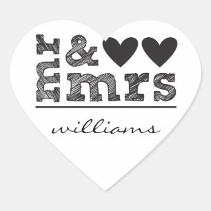 Herr & Frau Hearts Sticker