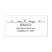 Herr Frau Herz Adresse Hochzeit Permastempel (Design)