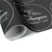 Herr Frau Hochzeitstag Geschenkpapier (Rolleneckpunkt)