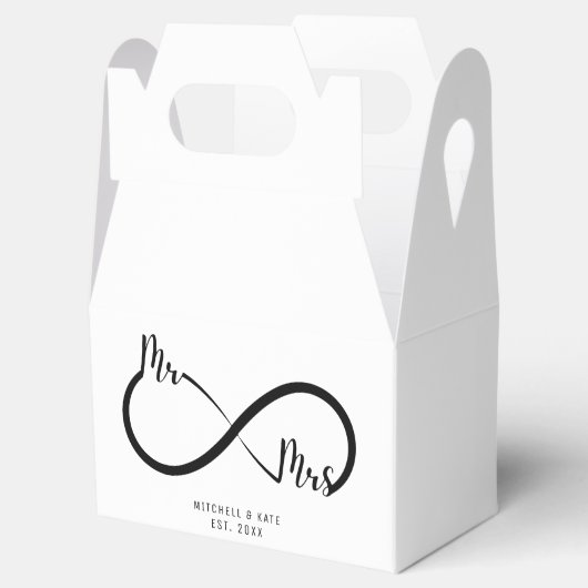 Herr & Frau Infinity Symbol Wedding Geschenkschachtel (Geöffnet)