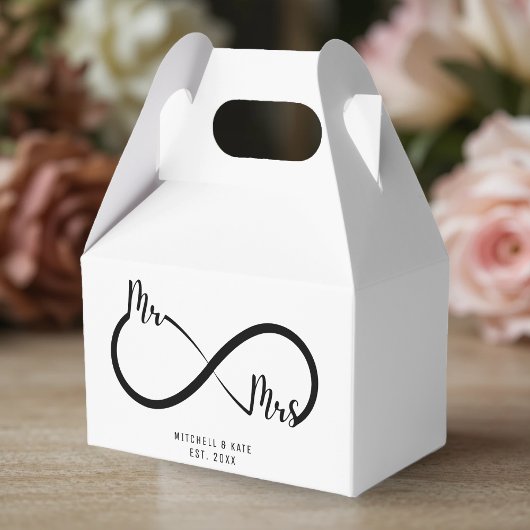 Herr & Frau Infinity Symbol Wedding Geschenkschachtel
